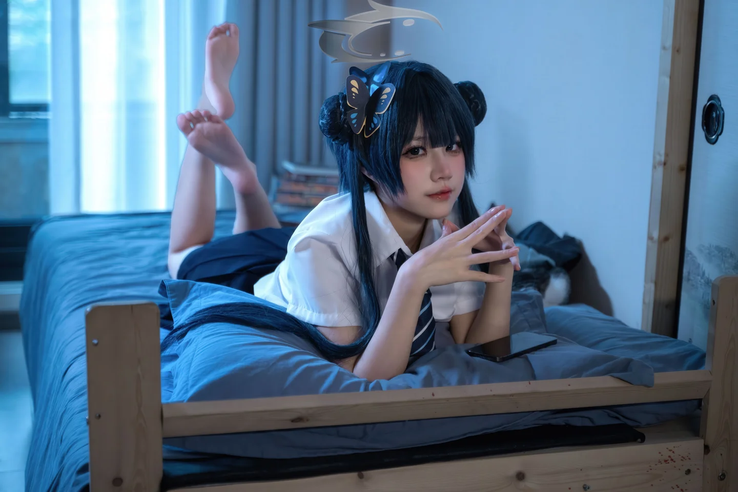 清水凪 - No.001 蔚蓝档案·龙华妃咲 JK [52P-526MB] tg@simisebaisi 【丝足阁】039.webp